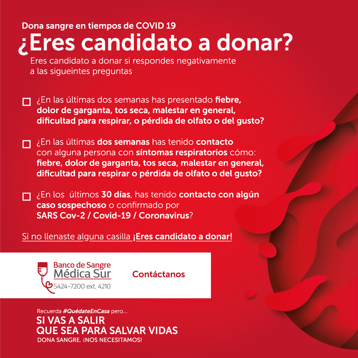 �Deseas donar sangre?